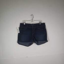Womens Denizen Medium Wash 5 Pocket Design Denim Mom Shorts Size 14