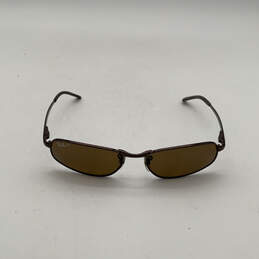 Mens RB-3168 Downtown Brown Lens Full Rim Stylish Rectangular Sunglasses alternative image