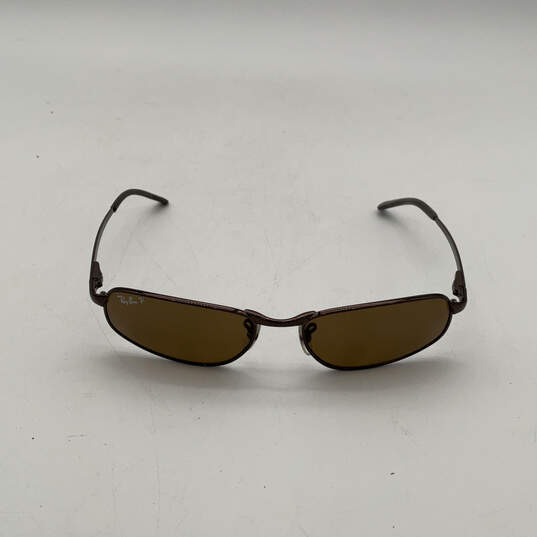 Mens RB-3168 Downtown Brown Lens Full Rim Stylish Rectangular Sunglasses image number 2