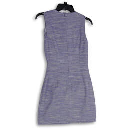 NWT Womens Blue Space Dye Sleeveless Back Zip Mini Dress Size Small alternative image