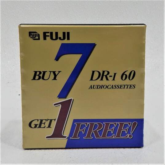 FUJI DR-I 60 AUDIO CASSETTES 7 - PACK EXTRA SLIM CASE FACTORY SEALED NEW image number 1
