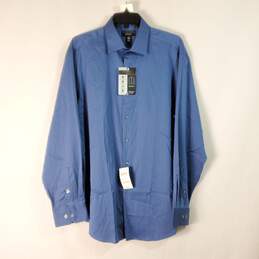 Alfani Men Blue Long Sleeve Button Up Shirt NWT sz L