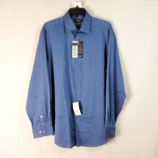 Alfani Men Blue Long Sleeve Button Up Shirt NWT sz L image number 1