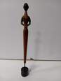 Modern African Wooden Tall Skinny Sculpture image number 2
