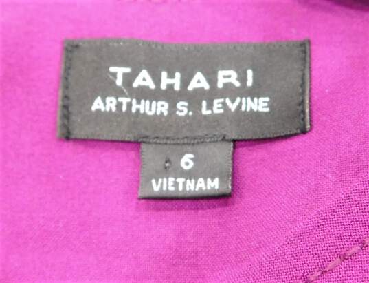 Tahari Arthur S Levine Hot Pink Dress W Pockets Size 6 image number 3