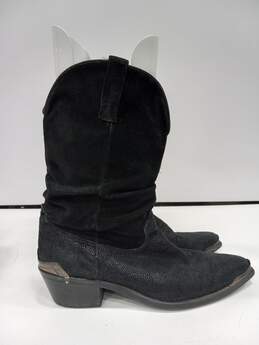 Men's DINGO Black Suede Western Cowboy Boots Size 12 D