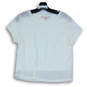 Womens White Short Sleeve Round Neck Comfort Pullover T-Shirt Size Medium image number 1