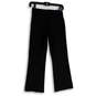 Womens Black Slash Pocket High Rise Pull-On Flared Dress Pants Size XS image number 2