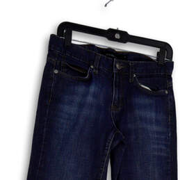 Womens Blue Regular Fit Medium Wash Button Denim Straight Leg Jeans Size 6 alternative image