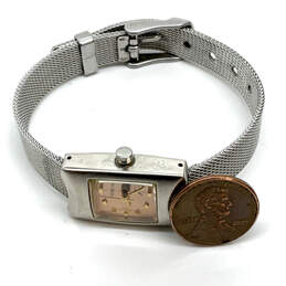Designer Fossil F2 ES 8751 Silver-Tone Strap Analog Dial  Quartz Wristwatch