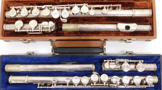 Armstrong Model 104 and Artley Model 18-0 Flutes w/ Cases (Set of 2) image number 1