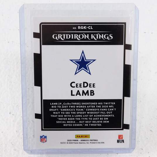 2020 CeeDee Lamb Donruss Rookie Gridiron Kings Dallas Cowboys image number 2