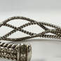 Designer Brighton Silver-Tone Engraved Rope Classic Cuff Bracelet image number 2