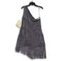 NWT Womens Ash Fringe One Shoulder Short A-Line Dress Size 18 image number 2