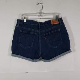 Womens Mid-Length 5 Pocket Design Denim Cuffed Mom Shorts Size 31 alternative image