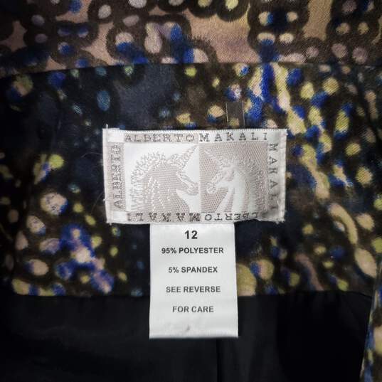 Alberto Makali WM's Velvet Floral Multi-Color Trench Jacket Size 12 image number 3