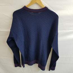 Jasu Men's Navy Spotted Wool Sweater Size L alternative image