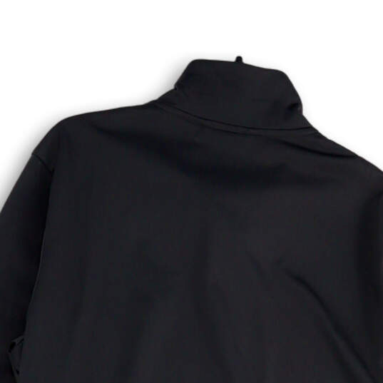 NWT Mens Black White Mock Neck Long Sleeve Full-Zip Track Jacket Size M image number 4