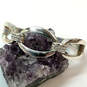 Designer Brighton Silver-Tone Crystal Meridian Swing Hinged Bangle Bracelet image number 1