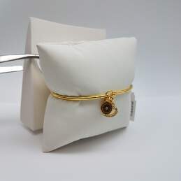 Michael Kors Gold Tone Crystal 2 Charm House & Eye Bracelet w/Tags 5.4g alternative image