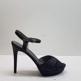 Guess Platform Jordie Glitter Ankle Heels Black 9.5