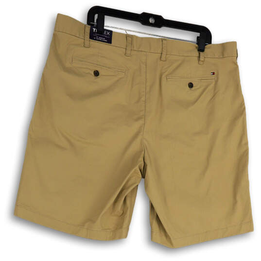 NWT Mens Tan Flat Front Slash Pockets Stretch Chino Shorts Size 40x9 image number 2