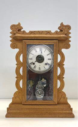 Vintage Wood Wind Up Clock for Parts / Repair