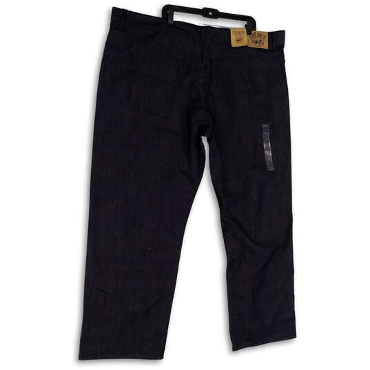 NWT Mens Blue Dark Wash Pockets Regular Fit Denim Straight Jeans Size 50x34 image number 2