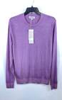 NWT Falconeri Mens Purple Cashmere Long Sleeve Classic Pullover Sweater Size M image number 1
