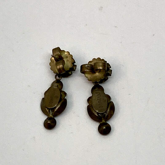 Designer Sorrelli Gold-Tone Fashionable Multicolor Stone Drop Earrings image number 2