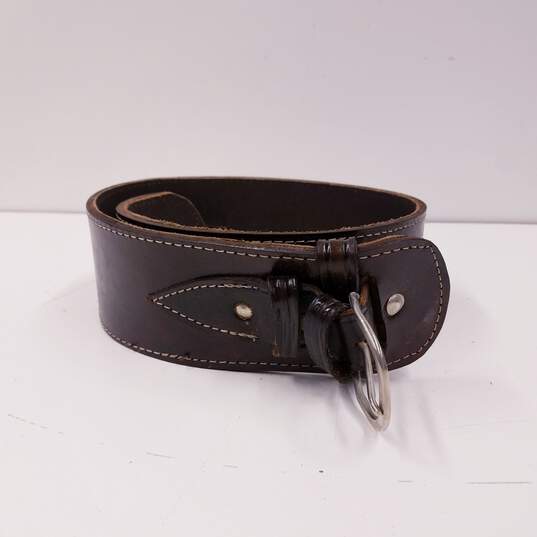 Unbranded Western Leather Cartridge Gun Belt with Holster Size 36 image number 2