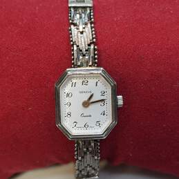 Geneve Italy Milor 925 16 x 18mm Sterling Amethyst Quartz Watch 20.0g