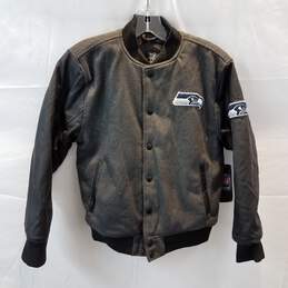 NFL Team Apparel Seattle Seahawks Varsity Jacket Youth Size L