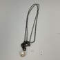 Designer Silpada Sterling Silver Double Strand Pearl Chain Y-Drop Necklace image number 2