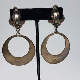 Sterling Silver Asst. Gemstone Dangle Hoop Clip-On Earrings 33.86g alternative image