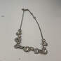Designer Givenchy Silver-Tone Clear Crystal Cut Stone Statement Necklace image number 3