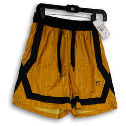 NWT Womens Gold Black Elastic Waist Pull-On Athletic Shorts Size XS