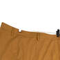 NWT Womens Yellow Flat Front Pockets Straight Leg Cropped Pants Size 4XL image number 4