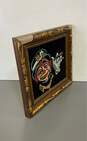 Mid Century Clown with Cigar on Velvet Screen Print Hand Painted by F. Z. Signed image number 2