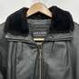 Wilsons Black Leather Belted Jacket Men's Size M image number 2