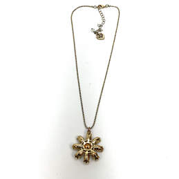 Designer Betsey Johnson Gold-Tone Chain Sunflower Pendant Necklace alternative image