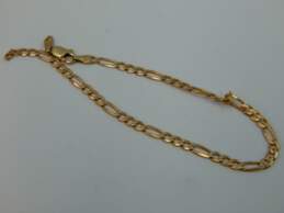 14K Yellow Gold Figaro Chain Bracelet FOR REPAIR 2.7g