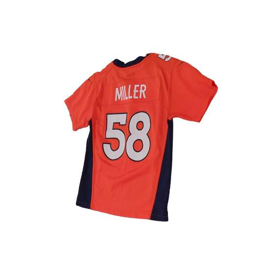 Kids Orange Denver Broncos Von Miller Football NFL Jersey Size Medium image number 2