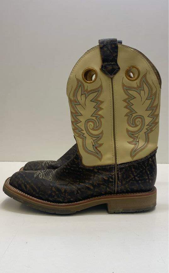 Double H Domestic Ice Work Ropers Western Boots Cream Napa 12 image number 1