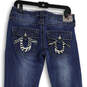 Womens Blue Denim Medium Wash 5 Pocket Design Straight Leg Jeans Size 30 image number 4