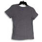 Womens Gray Round Neck Short Sleeve Stretch Pullover T-Shirt Size Small image number 2