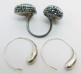 Artisan 925 Dyed Corundum & Crystal Ring w/ Jewelry 18.3g alternative image