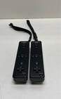 Set Of 2 Nintendo Wii Motion Plus Remotes- Black image number 2