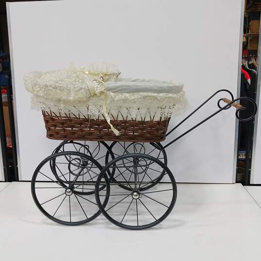 Vintage Doll Basket Stroller image number 3