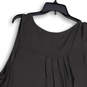 NWT Womens Gray V-Neck Sleeveless Ruffle Pullover Blouse Top Size 4 image number 4